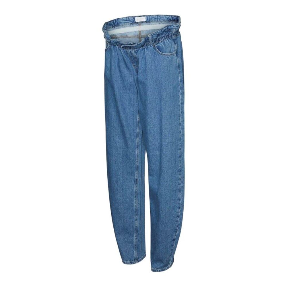 Mamalicious Womens/Ladies Straight Hem Mom Jeans / Light Denim Blue